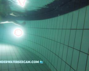 Elder couple underwater massage