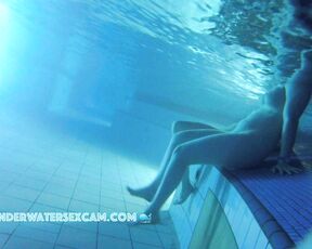 Meet these nude girls in the empty public pool