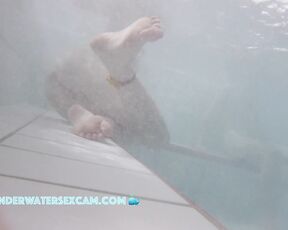 She enjoys the strong underwater jet massage