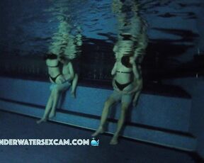Both young couples want to fuck underwater