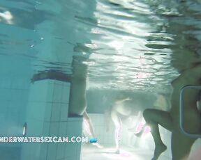 Is that underwater yoga? Performed in a public pool