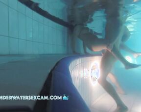 You should use massage oil then you can get in better underwater
