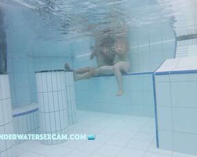 Sitting nude in the sauna pool is really cool