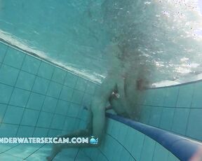 This young girl is surprised what you can do underwater if you are completely naked