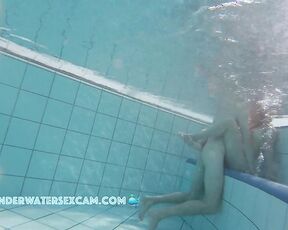 This young girl is surprised what you can do underwater if you are completely naked