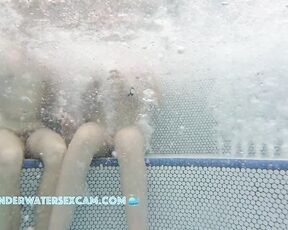 Some girls get really horny from the bubbles in the whirlpool caressing their pussy