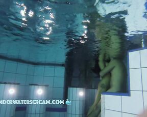 NEW! These two couples are still looking for the right place to fuck underwater