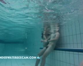 NEW! This young teen couple is the first time together naked in the sauna pool