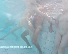 NEW! Retired couple plays underwater while he fingers her again and again