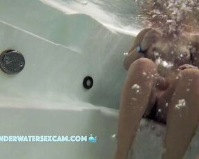 NEW! The funny thing is that the girls can't see that you're jerking off in the hot tub