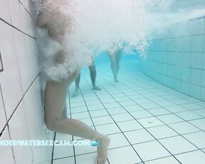 NEW! This lady masturbates but pretends to get a professional underwater massage