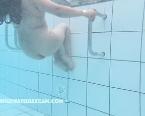 NEW! She is so small that she can hardly stand in the pool but she wants to show everyone her nipples