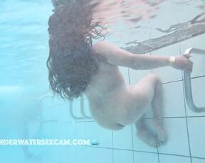 NEW! She is so small that she can hardly stand in the pool but she wants to show everyone her nipples