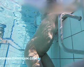 NEW! This young Chinese girl is naked in the sauna pool for the first time and discovers the underwater jet