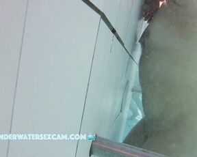 NEW! This young Chinese girl is naked in the sauna pool for the first time and discovers the underwater jet