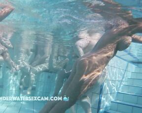 NEW! Attention big breasts swim past camera on!