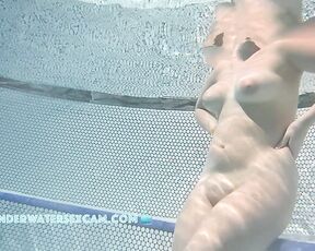 NEW! This sweet young woman is experiencing the benefits of an underwater massage jet for the first time in her life