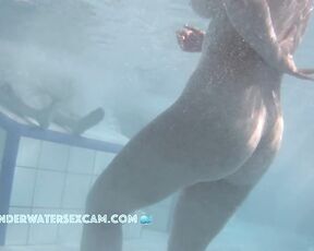 NEW! This sweet young woman is experiencing the benefits of an underwater massage jet for the first time in her life