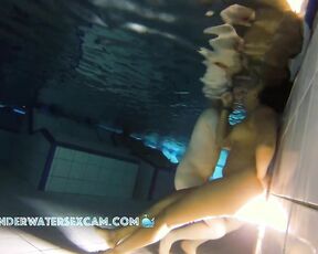 NEW! Black girls with a decent bust size are a real eye-catcher in the dark sauna pool