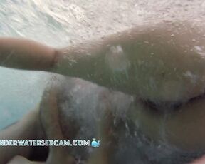 NEW! This hot couple is getting hornier and hornier in the jacuzzi and the voyeur is watching