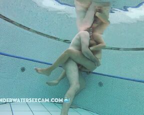NEW! It's quite normal to have sex in a public pool if you are completely nude and horny