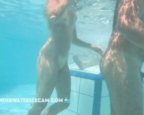 NEW! A young couple plays around in the water where he gets horny and wants more