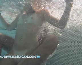 NEW! A young couple plays around in the water where he gets horny and wants more