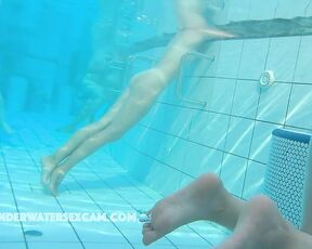 NEW! A pretty, slim and sporty girl shows off her beautiful body in the nudist area