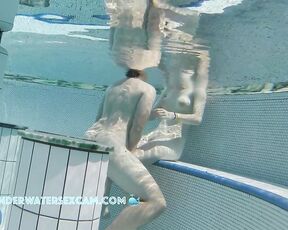 NEW! A young teen couple who is naked in the water for the first time realizes that they are getting horny