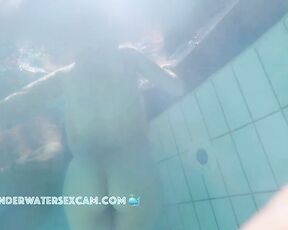 NEW! Summertime is nudist time for these two young ladies in the sauna pool