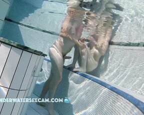 NEW! Young couple gets hornier and hornier the longer they are naked in the sauna pool.