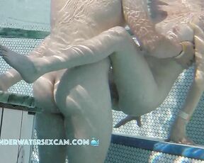 NEW! Young couple gets hornier and hornier the longer they are naked in the sauna pool.