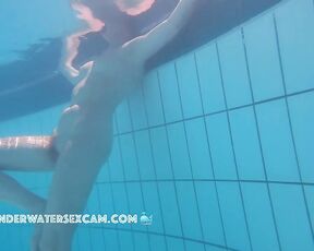 NEW! She tries to lift her nipples out of the water so I can see them