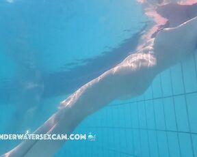 NEW! She tries to lift her nipples out of the water so I can see them