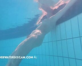 NEW! She tries to lift her nipples out of the water so I can see them