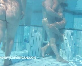 NEW! This hot couple would love to fuck immediately in the pool even if many people are watching