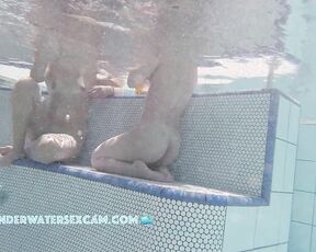 NEW! Two young hot chicks talk about the best way to fuck in the pool