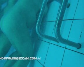 NEW! She masturbates with the underwater jet and he is happy to help her