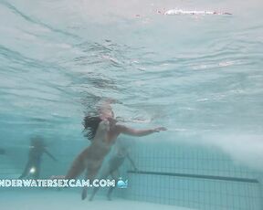 NEW! Young asian teen shows her beautiful body in a public sauna pool