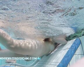 NEW! I think she's pretty surprised at what you can do with the little jets on these underwater loungers