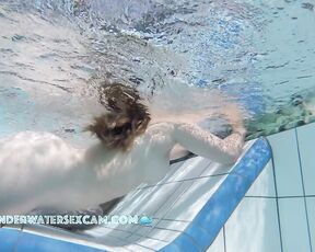 NEW! I think she's pretty surprised at what you can do with the little jets on these underwater loungers