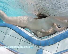 NEW! I think she's pretty surprised at what you can do with the little jets on these underwater loungers