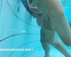 NEW! This horny older MILF wants to masturbate with the underwater jet but is interrupted by a friend.