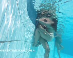 NEW! This couple just fucks like that in a public swimming pool, right up to the end.