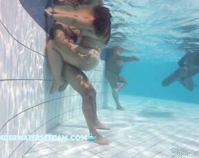 NEW! This couple just fucks like that in a public swimming pool, right up to the end.