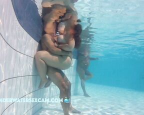 NEW! This couple just fucks like that in a public swimming pool, right up to the end.