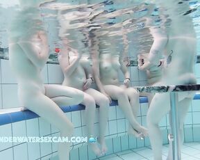 NEW! The water is really nice and warm, but her nipples are still getting hard! Seen too many dicks?