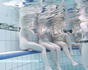 NEW! The water is really nice and warm, but her nipples are still getting hard! Seen too many dicks?