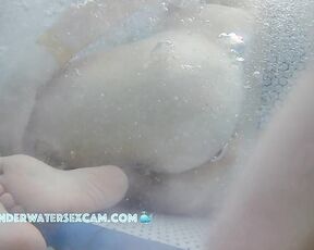 NEW! She found someone to pay her bills, so she goes with him to the public nudist spa.