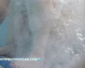 NEW! She found someone to pay her bills, so she goes with him to the public nudist spa.